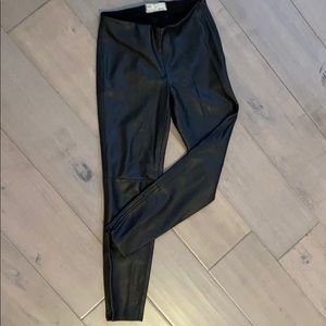 Free people pleather leggings size 2 black